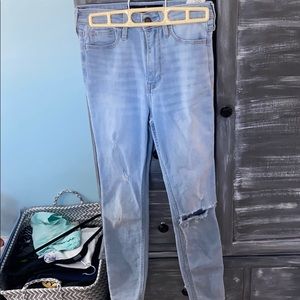 ultra high rise stretch jeans